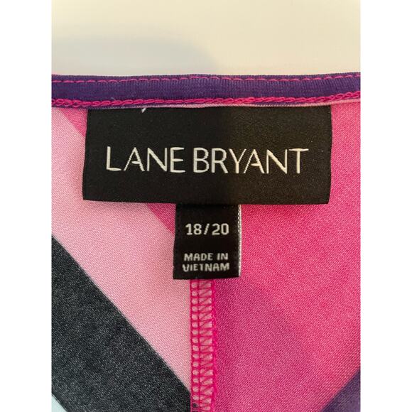 Lane Bryant Size 18/20 Colorful Cold Shoulder Maxi Dress Blue Pink Purple - Picture 3 of 6